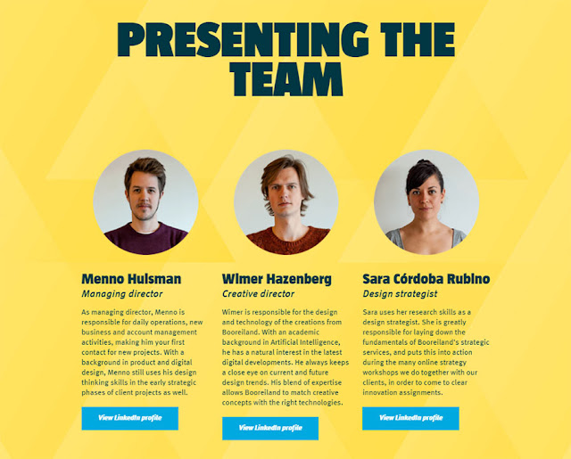 Booreialnd eyecatching meet the staff page