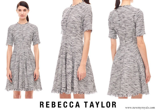 CASA REAL DE SUECIA - Página 51 Princess-Madeleine-wore-Rebecca-Taylor-Black-Boucle-Tweed-Fit-and-Combo-Work-Office-Dress