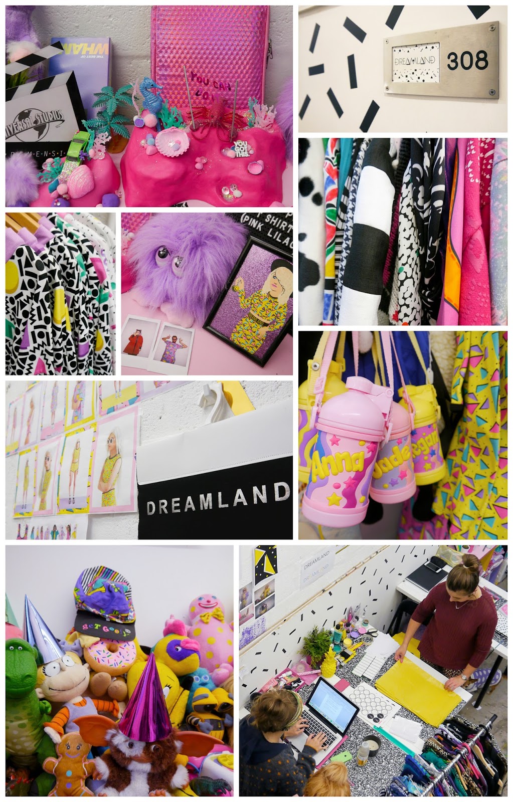 Inside Dreamland's Dundee Studio studio visit, designer studio, local designer, Scottish designer, Dundee designer, Dreamland, Dreamland Clothing label, colourful design, Wasps Artists Studios, Dundee Artist studios, Kickstarter Campaign, saved by the bell inspired clothing, Kickstarter, shop local, Q&A, designer interview, behind the scenes