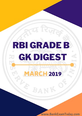 RBI Grade B GK Digest March 2019