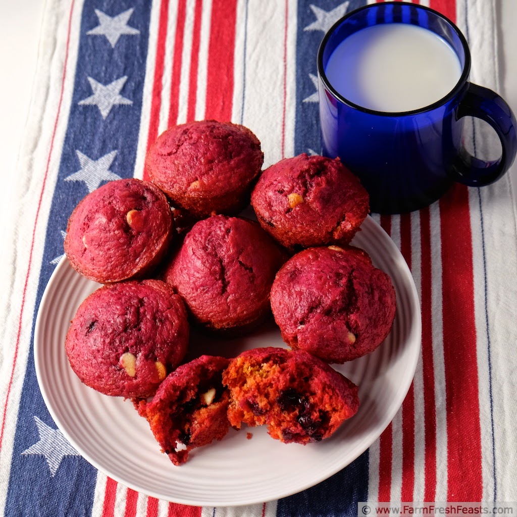 Red, White & Blue Muffins {Muffin Monday} | Farm Fresh Feasts