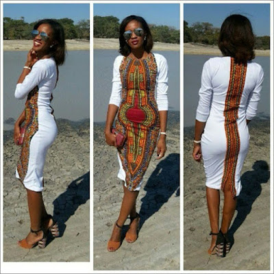 african print dress image