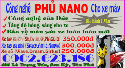  Phủ Nano xe máy bảo vệ màu sơn