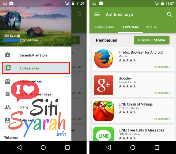 cara update aplikasi Android