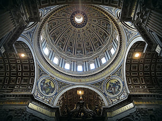 dome in st peters basilica in rome
