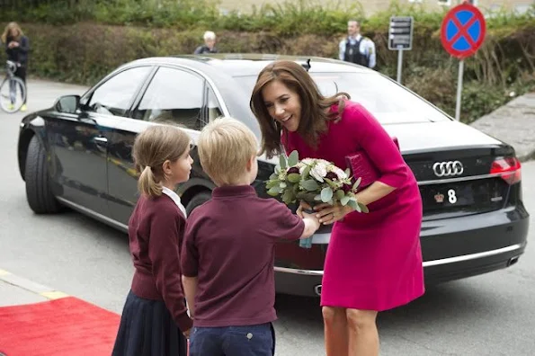 Crown Princess Mary of Denmark attends the opening of the International School of Aarhus Academy for Global Education