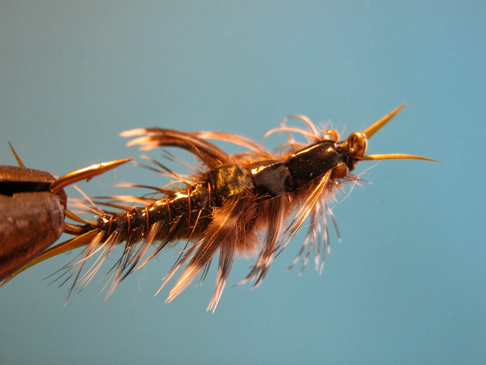 6 Mosche Da Pesca Irideus #10 Black Stonefly Ninfa Per Trota E Steelhead