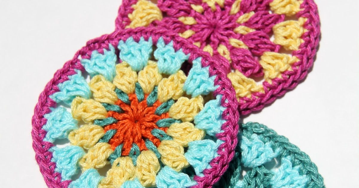 The Philosopher's Wife Free Crochet Coaster Pattern using Lion Brand's