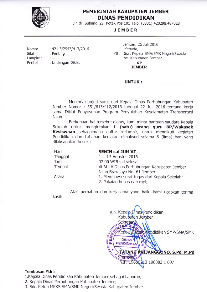 Bidang Pendidikan SMP/SMA/SMK Undangan Diklat Penyusunan Bidang Pendidikan SMP/SMA/SMK Undangan Diklat Penyusunan
