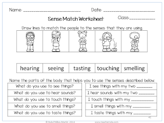 Nyla's Crafty Teaching: The Five Senses Worksheets, Activities and Posters