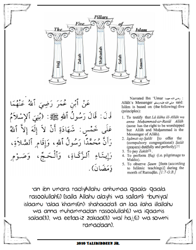 Hadith Five Pillars Of Islam Pillars of Islam Learning Resources | TJ Islamic Studies