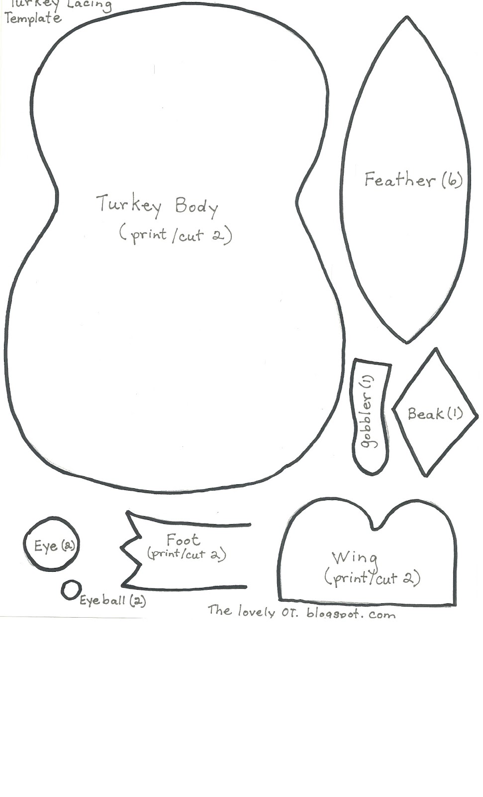 Turkey Gobbler Template