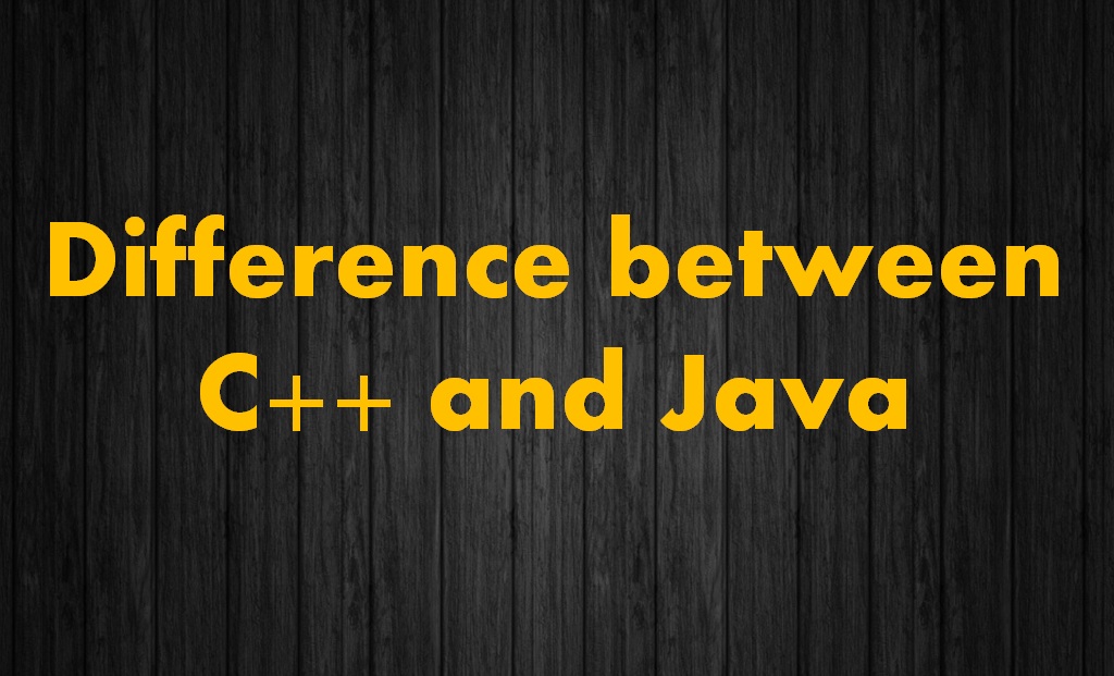 difference between c++ and java