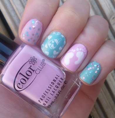 Lou is Perfectly Polished: Baby Shower Nails