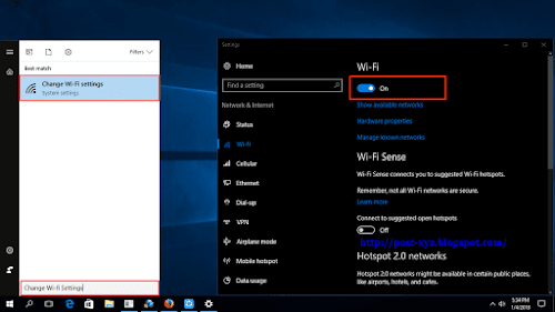 Mengaktifkan Wi-Fi di Windows 10