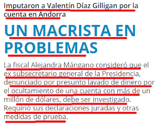 Macrista imputado por lavado de dinero