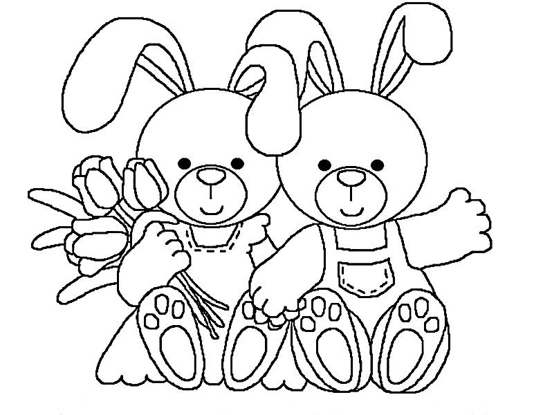 Portal Escola Desenhos De Coelhos Da Pascoa Para Colorir Pintar Imprimir Iv