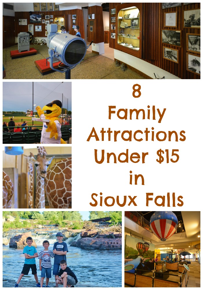 8 family friendly attractions under $15 in Sioux Falls! #travel #familytravel