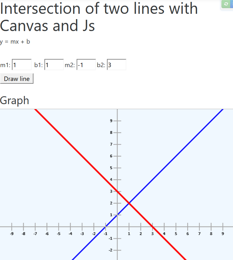 Coding Grounds: Drawing intercepting lines with HTML 5 and Js - Part One