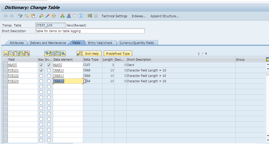 ABAPer Street Logging of table data changes