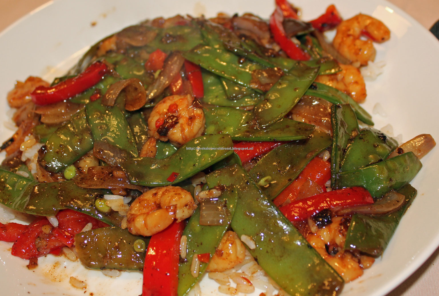 wokgerecht met garnalen wokgerecht met garnalen