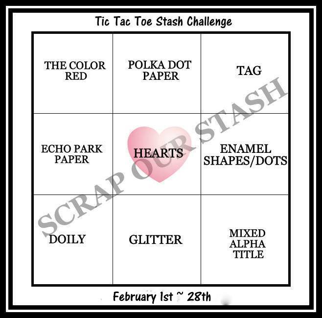 February Tic Tac Toe Stash Challenge