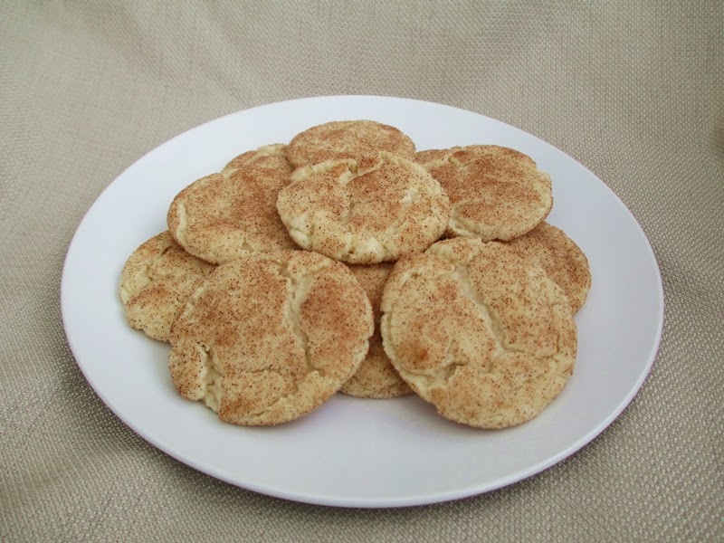 Plate full of homemade snickerdoodle cookies