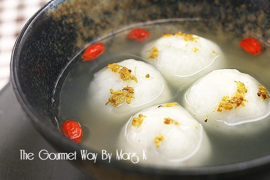 Handrolled Walnut, Date and Black Sesame Yuanxiao . 手摇黑芝麻南棗合桃元宵