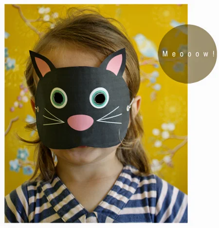 Máscaras de Gato y Mono para Imprimir Gratis. 