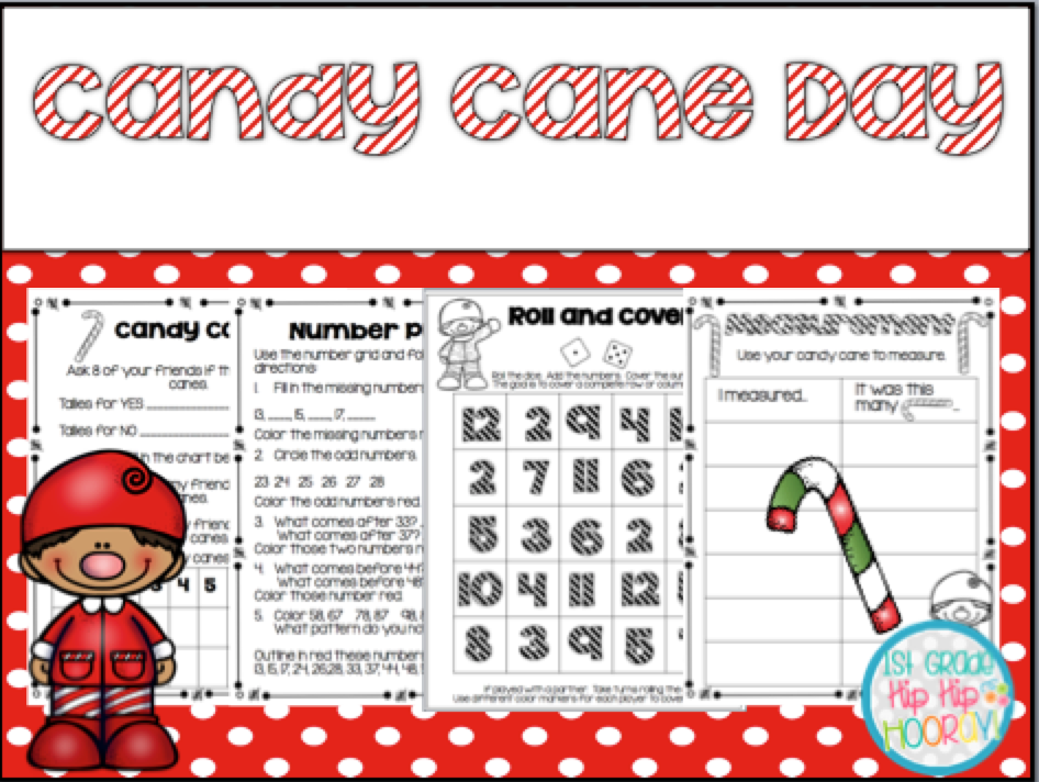 1st Grade Hip Hip Hooray! Candy Cane Day!