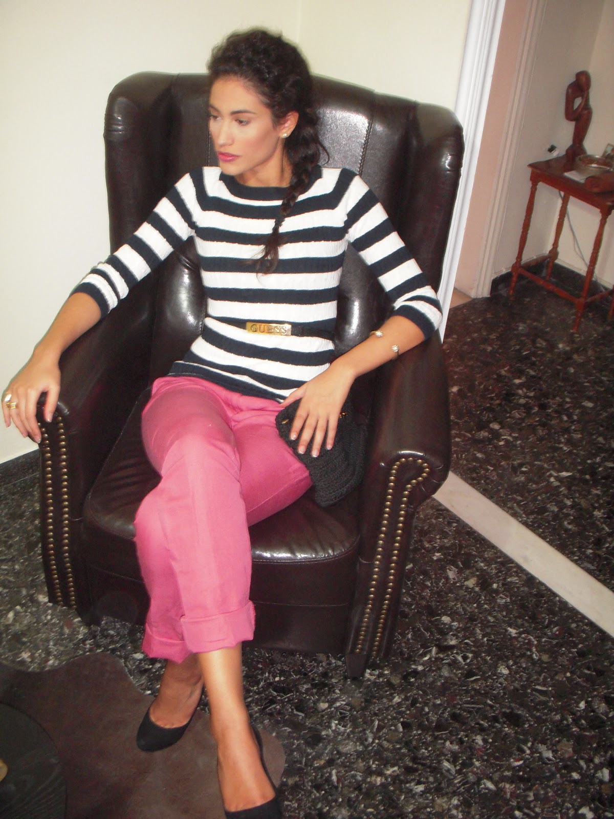 zara fuchsia pants