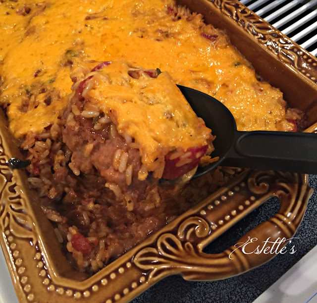 Estelle's EASY MEXICAN RICE AND BEAN CASSEROLE