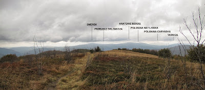 Panorama z Jasła na wschód i północny wschód.