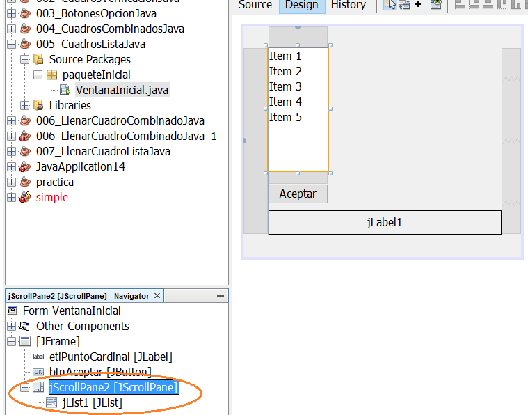 005.- Listas con Java y NetBeans