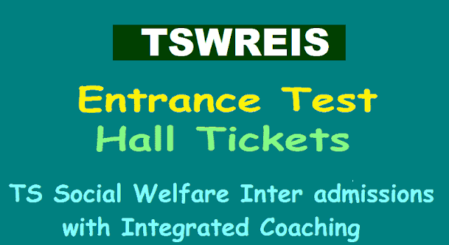 Tswreis Entrance test hall tickets, Acknowledgement for 'Inter with Integrated Coaching' 2019-2020 tswreis entrance test hall tickets,online application form,selection list results,acknowledgement for 'inter with integrated coaching' 2019-2020