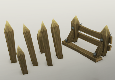 Ma-at Art: Low Poly Wooden Barricade
