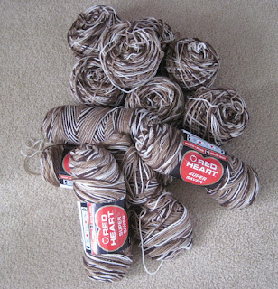brown variegated yarn