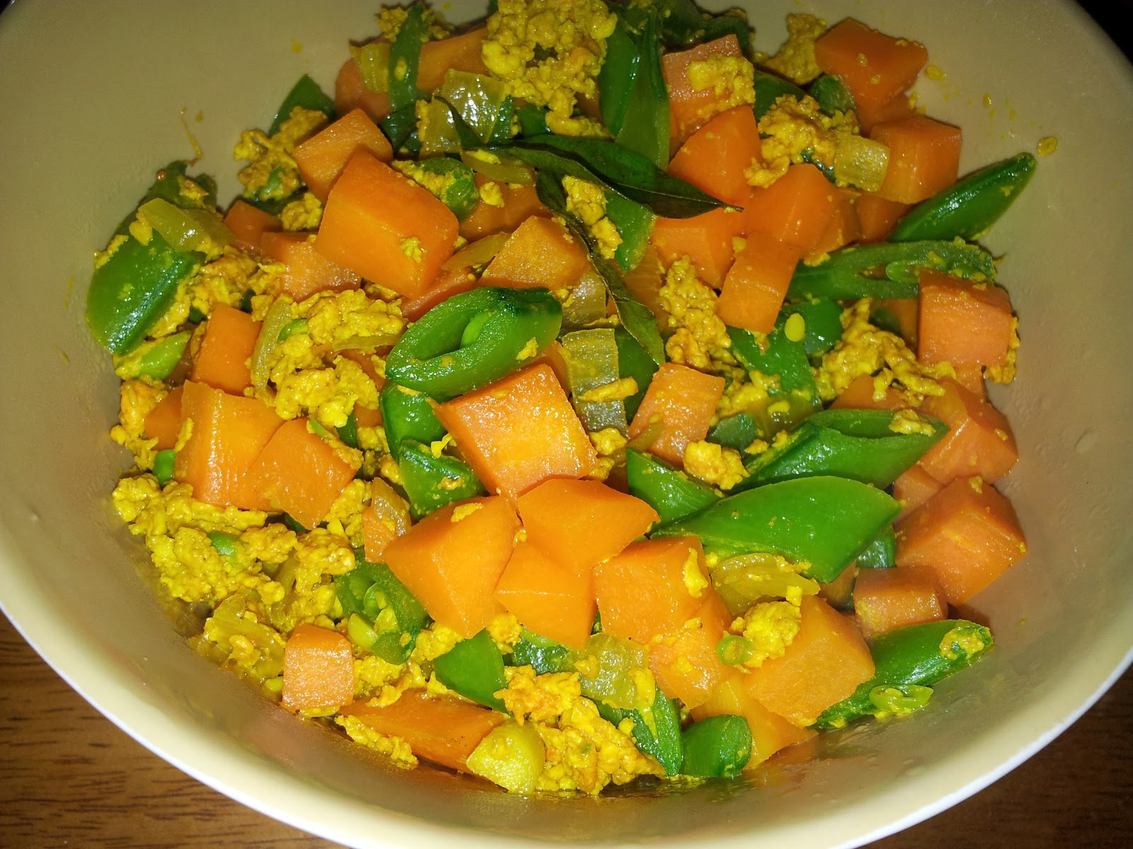 Sumanarthy's Kitchen Carrot and Sweet Pea Egg Stir Fry