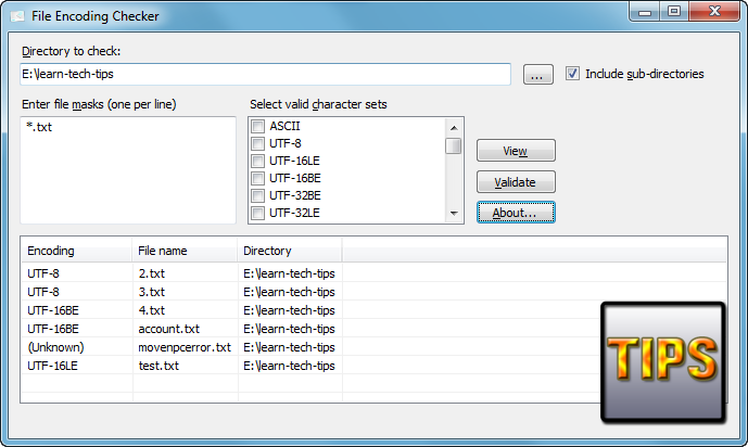 Introduce Tool support check "File Encoding" - Webzone Tech Tips - Zidane