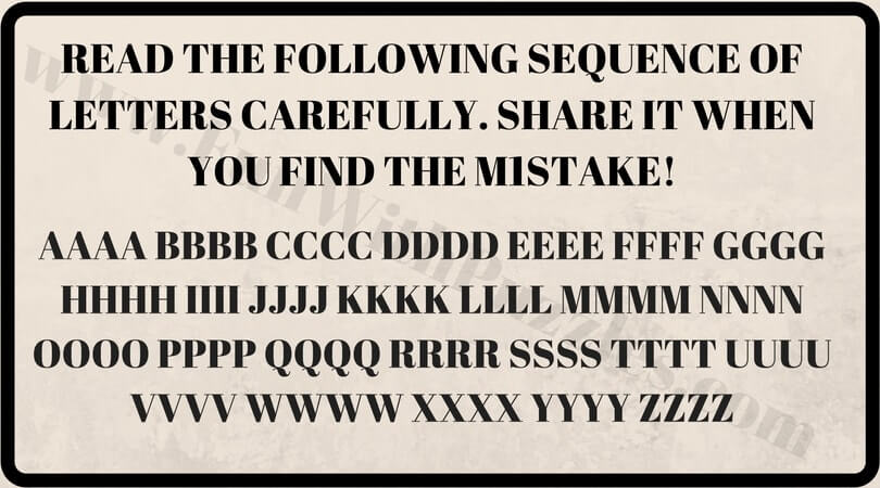 Can You Find the Mistake?  Visual Brain Test Picture Puzzle