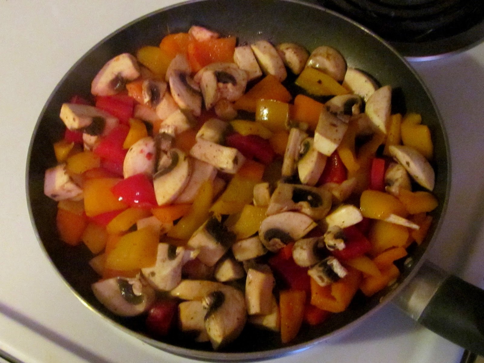 The Kitchen Not Just For Women Sauteed Mushrooms and Bell Peppers