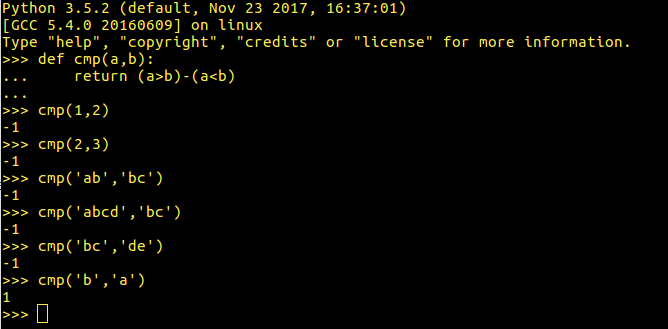 Programming : Python : ไม่มี cmp() ใน Python 3.x
