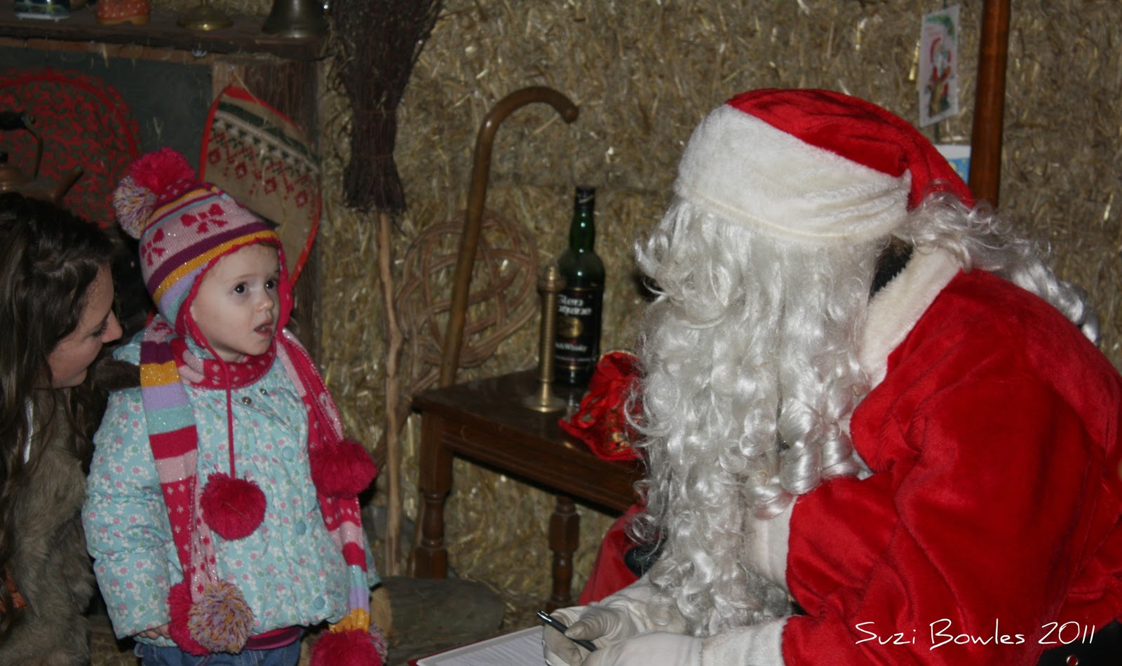 Two and a half travellers Tractors and tinsel meeting Santa at