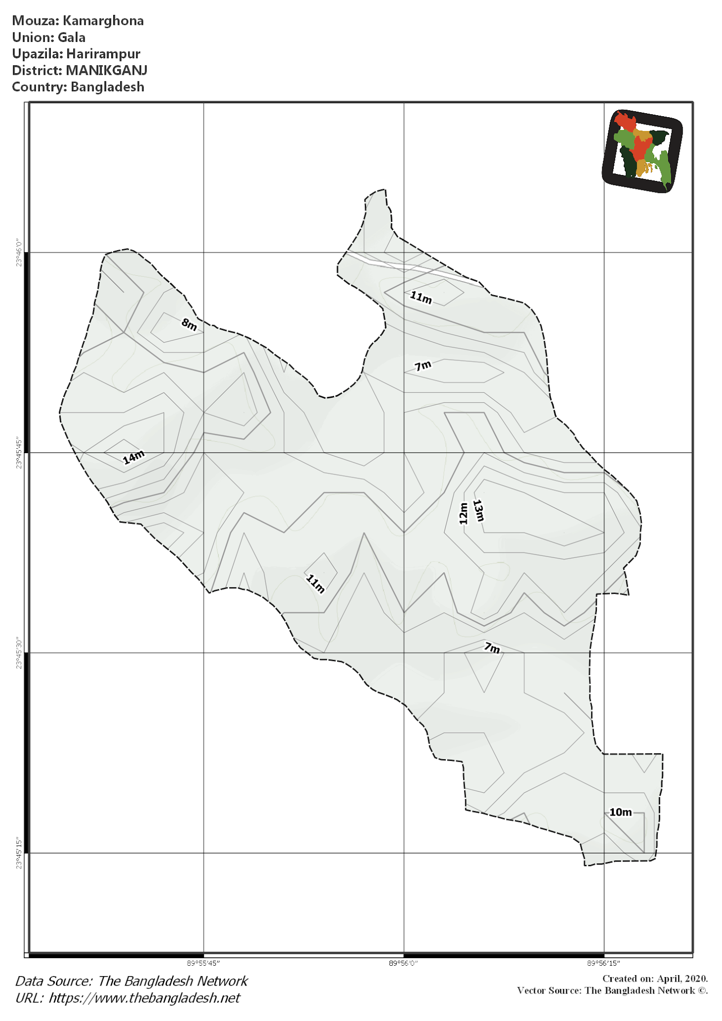 Map of Kamarghona Mouza of Harirampur Upazila, MANIKGANJ Map of Kamarghona Mouza of Harirampur Upazila, MANIKGANJ, Bangladesh.