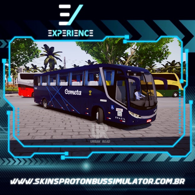 Comil Invictus Cometa Skins Proton Bus Simulator Road - Comil Invictus MB O-500 RS Viação Cometa