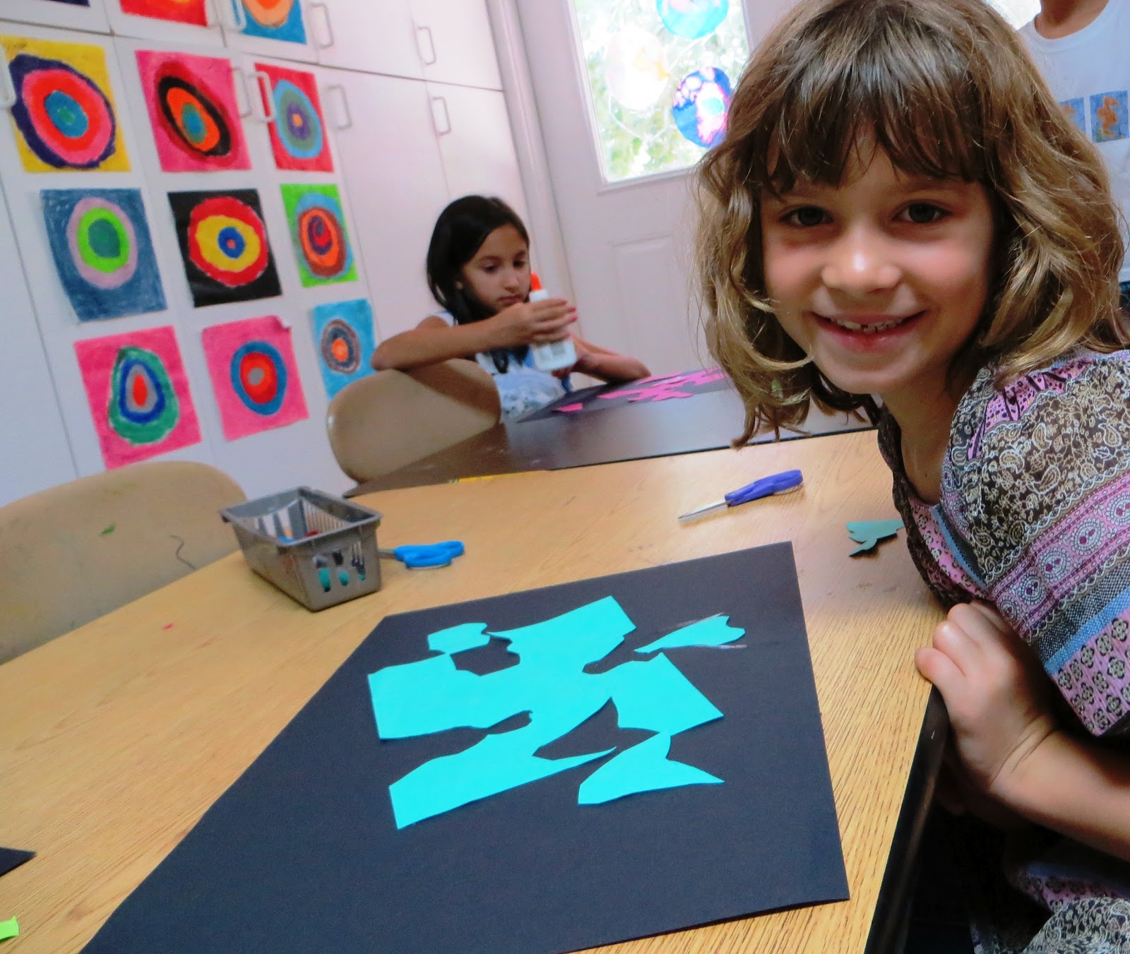 Friends School Art: Seahorses - Positive & Negative Space