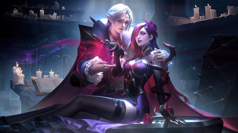 Cecilion, Carmilla, Wisteria Count, Skin, Mobile Legends, 4K, #7.1131