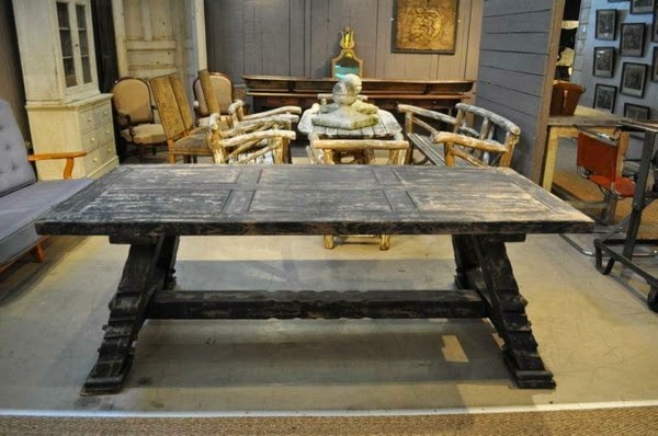 Particularly striking vintage tables!