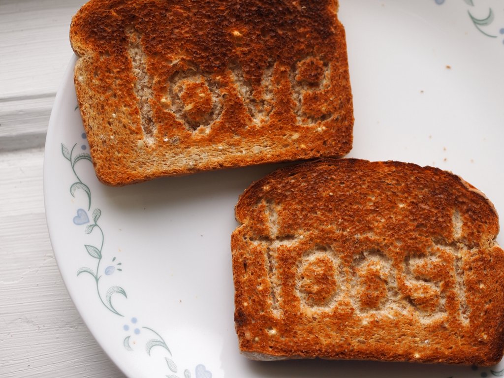 Make you own toast stampers (Three ways to write on toast)  Pink