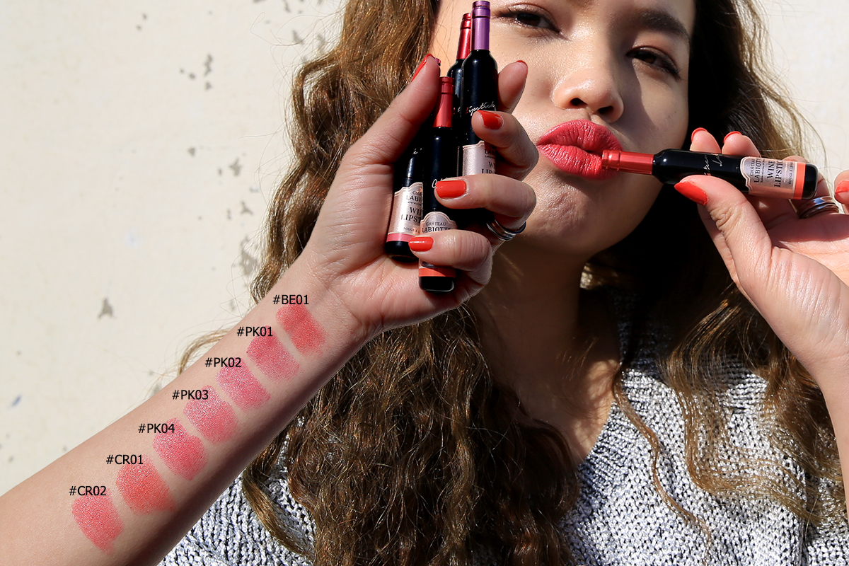 Château Labiotte Wine Lipstick Swatches! Theheyheyhey